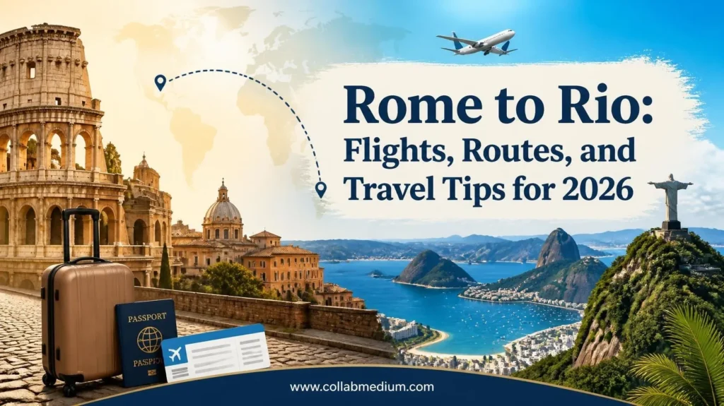 Traveler comparing a Rome to Rio route on a trip planner app